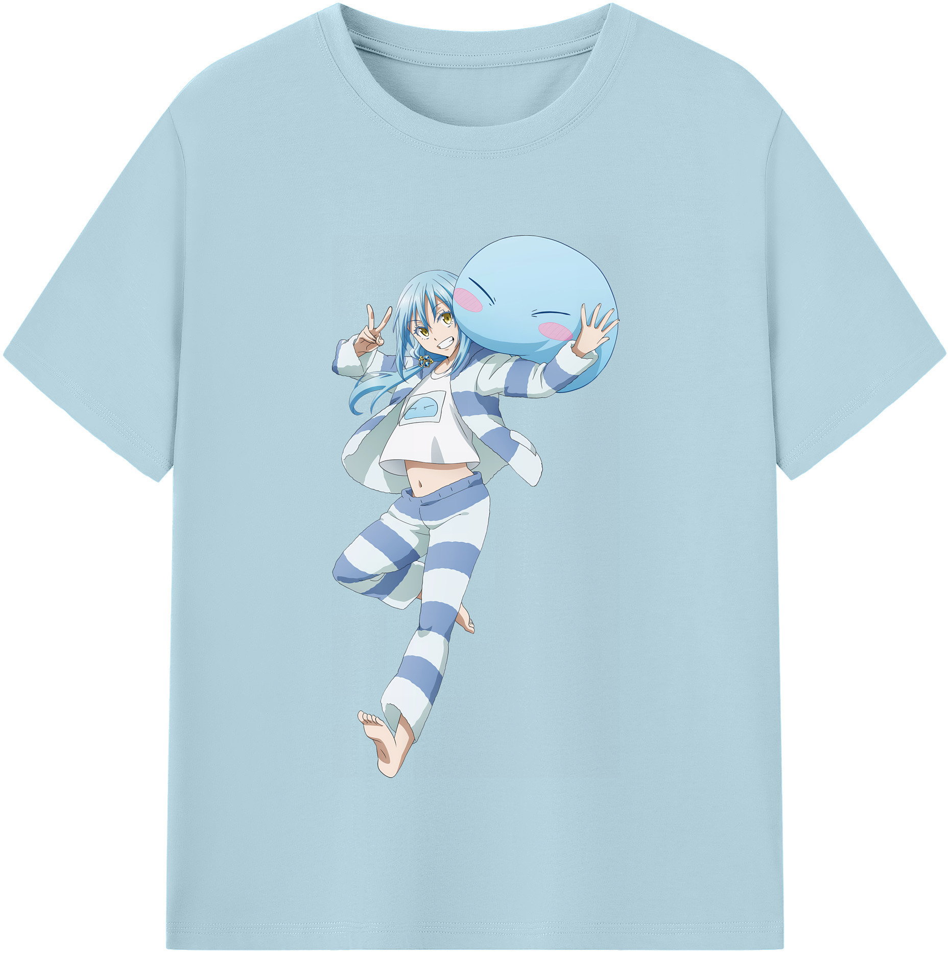 （画像用） 転スラ Regarding Reincarnated to Slime 綿100％半袖Tシャツ（フロントプリント）